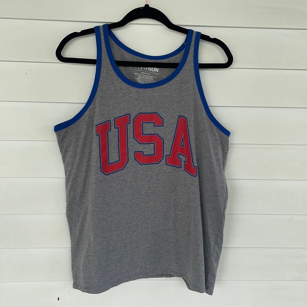 Super fun USA America Super Hero Tank Top